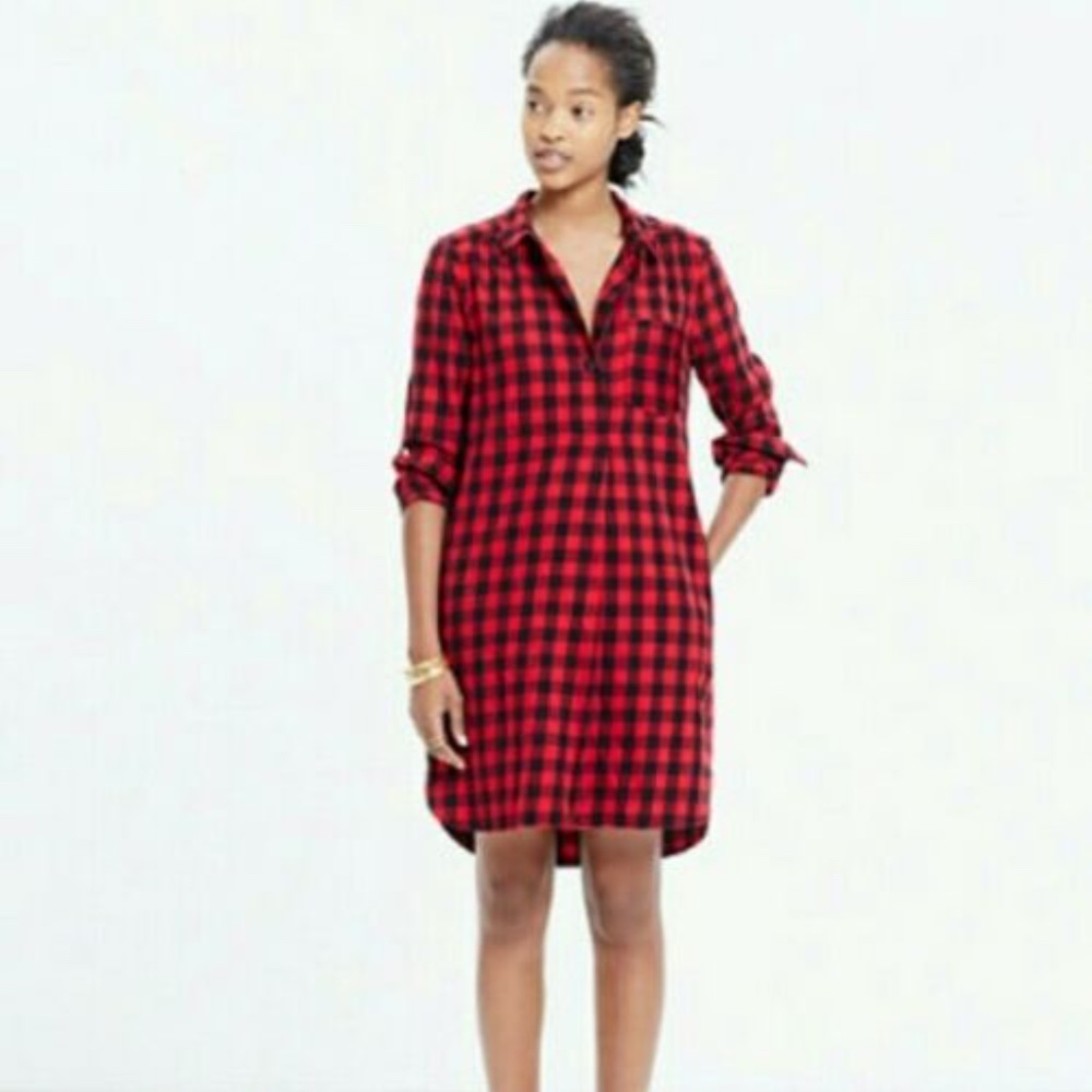 Madewell Flannel Latitude Shirt Dress (Worn Twice)